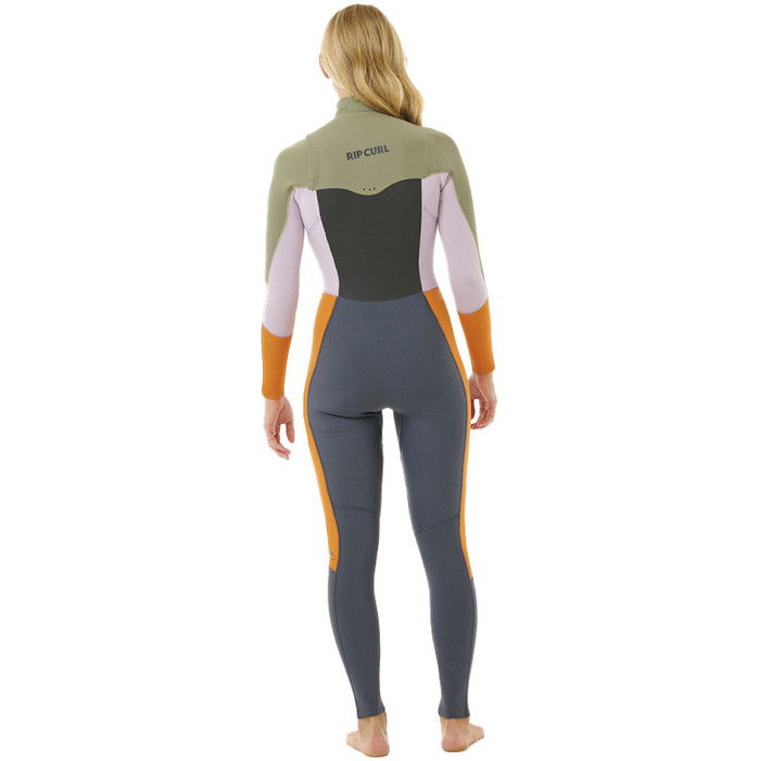 2023 Rip Curl Mujer Dawn Patrol 4/3mm Chest Zip Neopreno 14TWFS - Charcoal